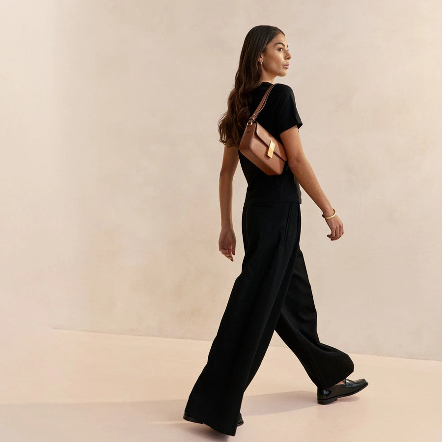 Monceau Baguette Gold Edition - Cuir Box Camel Ateliers Auguste