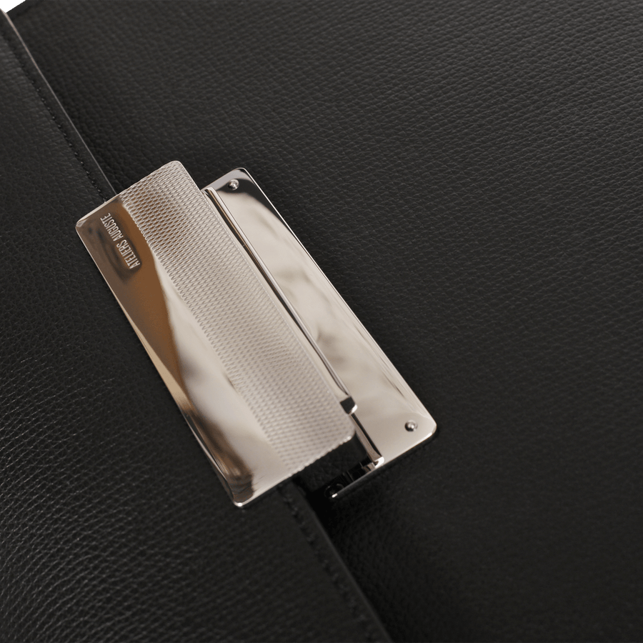 Capucine Silver Edition - Cuir Grainé Noir Ateliers Auguste