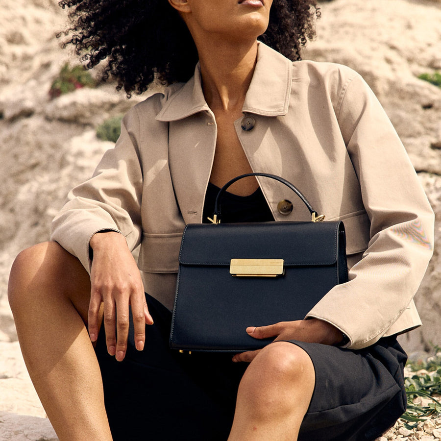 Capucine Gold Edition - Cuir Box Noir Ateliers Auguste