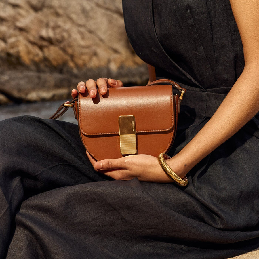 Mini Sully Gold Edition - Cuir Box Camel Ateliers Auguste