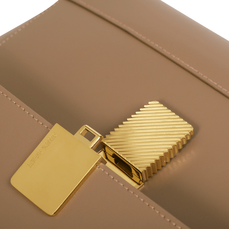 Mini Marly Gold Edition - Cuir Box Taupe Ateliers Auguste