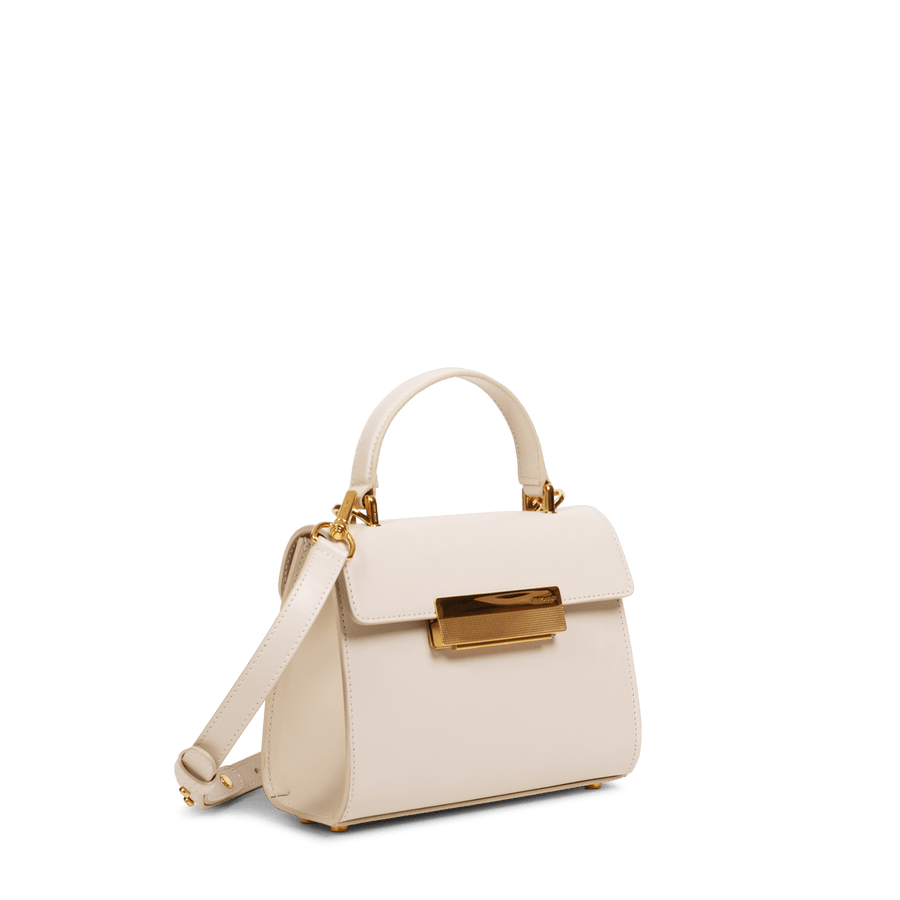Mini Capucine Gold Edition - Cuir Box Blanc Cassé Ateliers Auguste