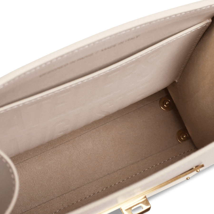 Mini Capucine Gold Edition - Cuir Box Blanc Cassé Ateliers Auguste