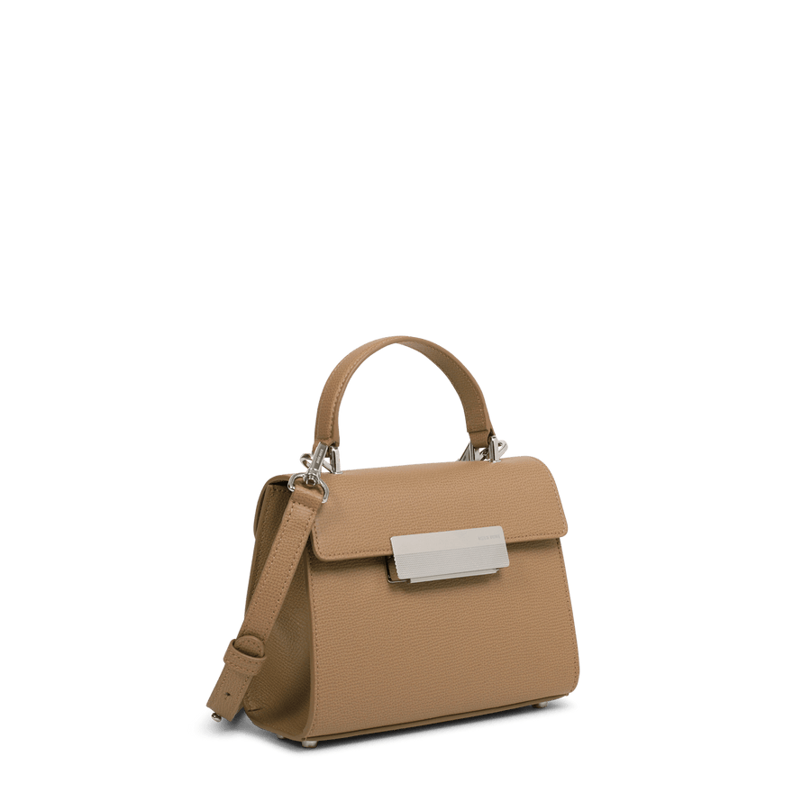 Mini Capucine Silver Edition - Cuir Grainé Cappuccino Ateliers Auguste