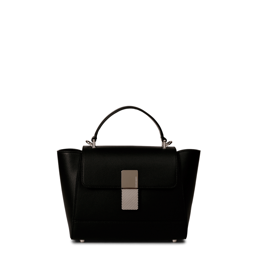 Mini Marly Silver Edition - Cuir Grainé Noir Ateliers Auguste