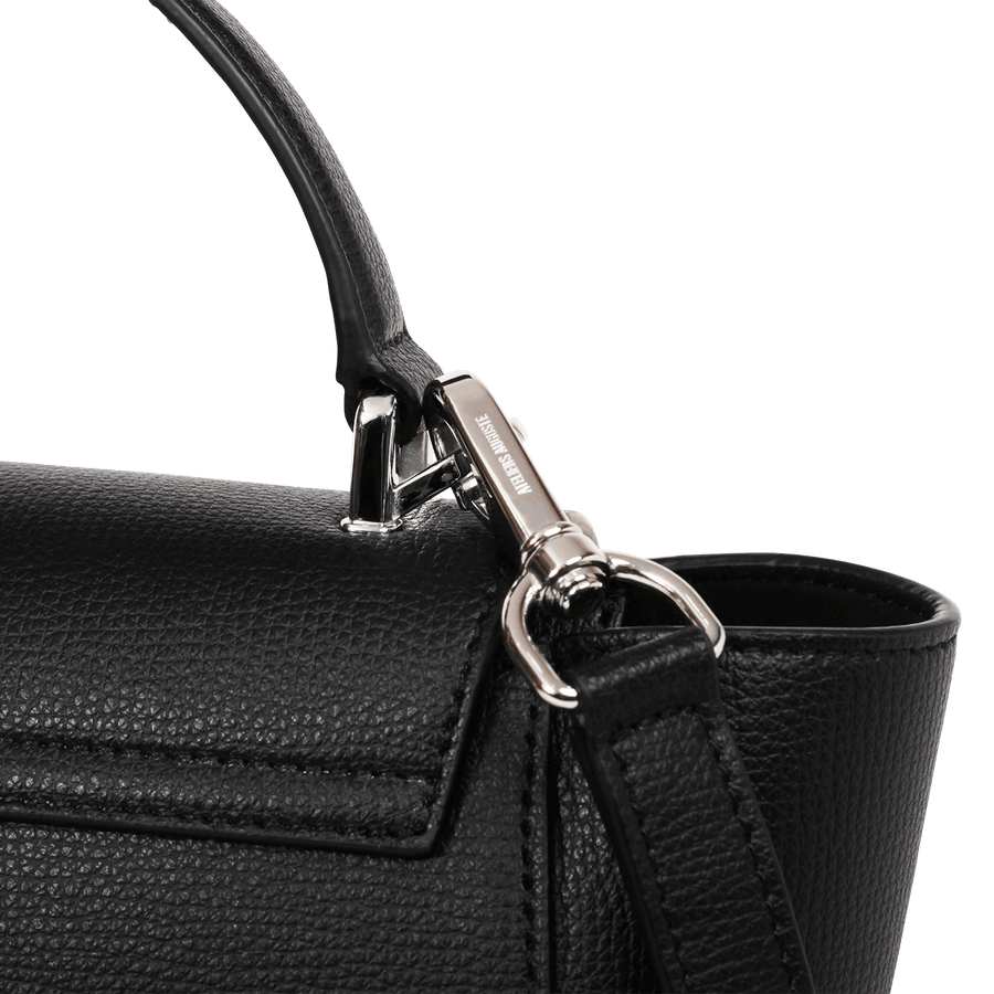 Mini Marly Silver Edition - Cuir Grainé Noir Ateliers Auguste