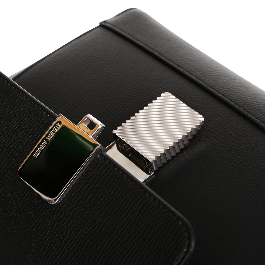 Mini Marly Silver Edition - Cuir Grainé Noir Ateliers Auguste