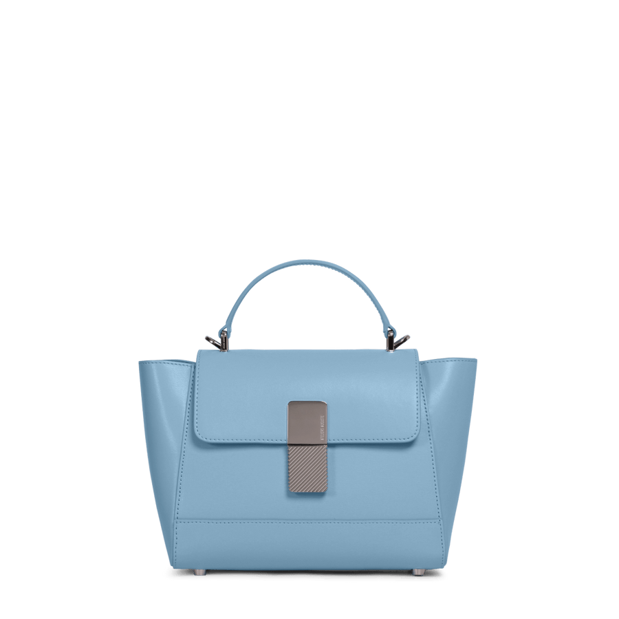 Mini Marly Silver Edition - Cuir Box Bleu Clair Ateliers Auguste