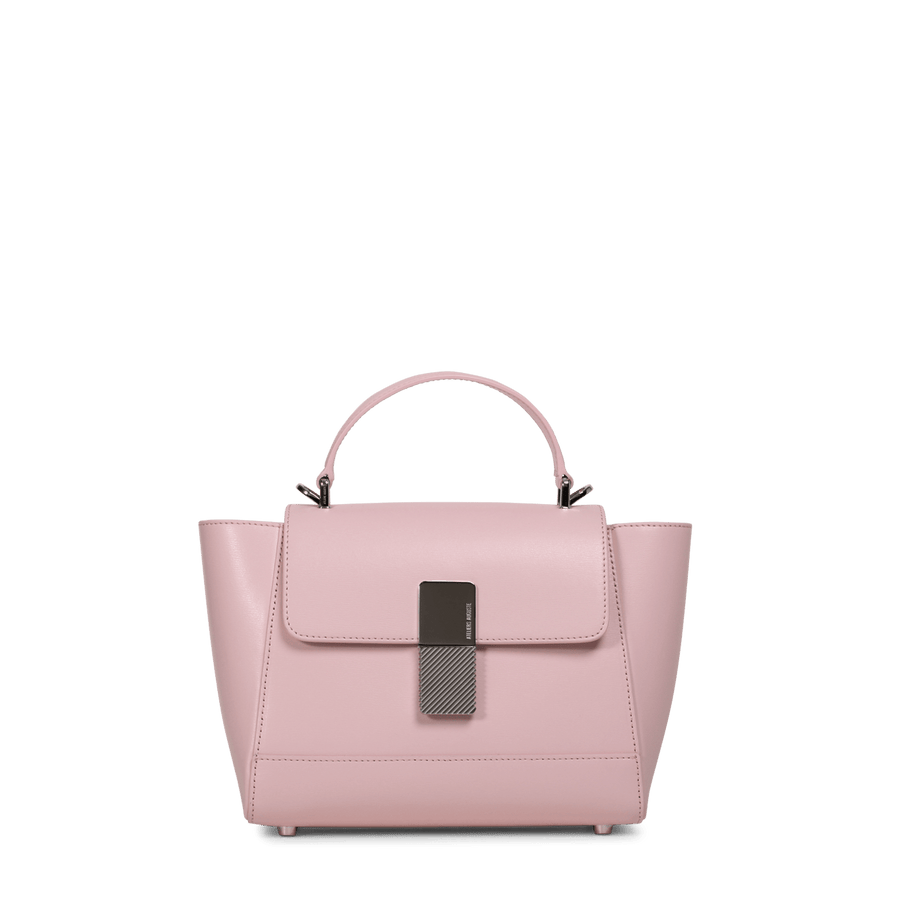 Mini Marly Silver Edition - Cuir Box Rose Pâle Ateliers Auguste