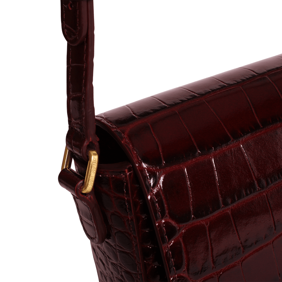 Monceau Gold Edition - Cuir Embossé Croco Bordeaux Ateliers Auguste