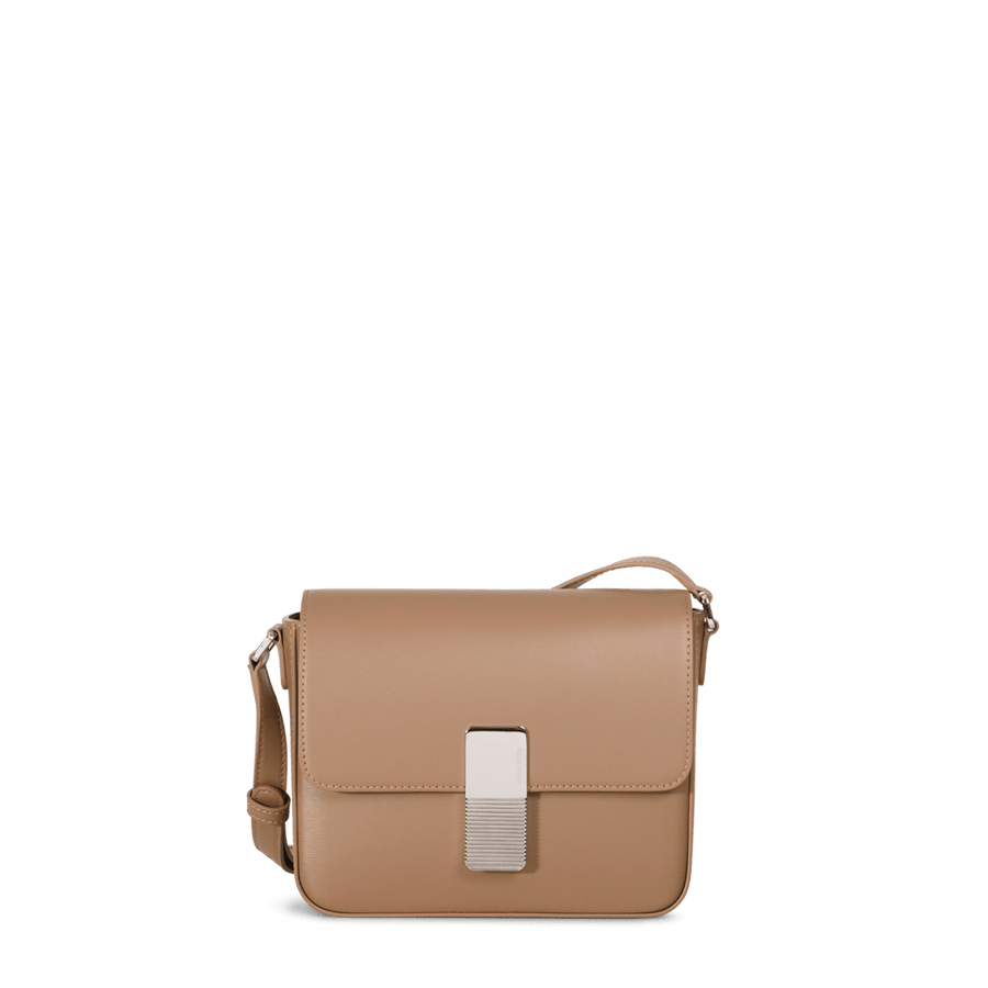 Mini Monceau Silver Edition - Cuir Box Taupe Ateliers Auguste