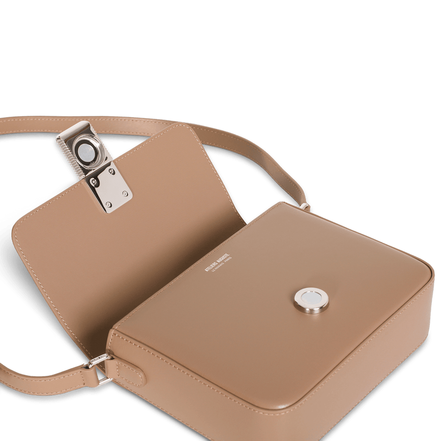 Mini Monceau Silver Edition - Cuir Box Taupe Ateliers Auguste
