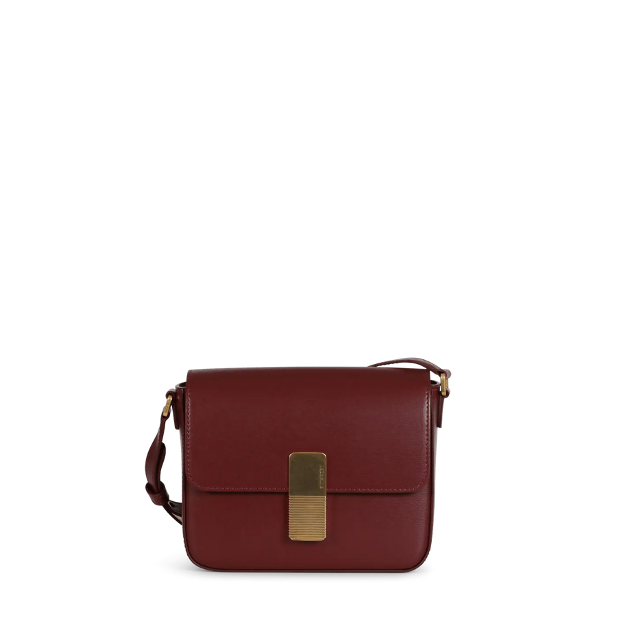 Mini Monceau Gold Edition - Cuir Box Bordeaux Ateliers Auguste