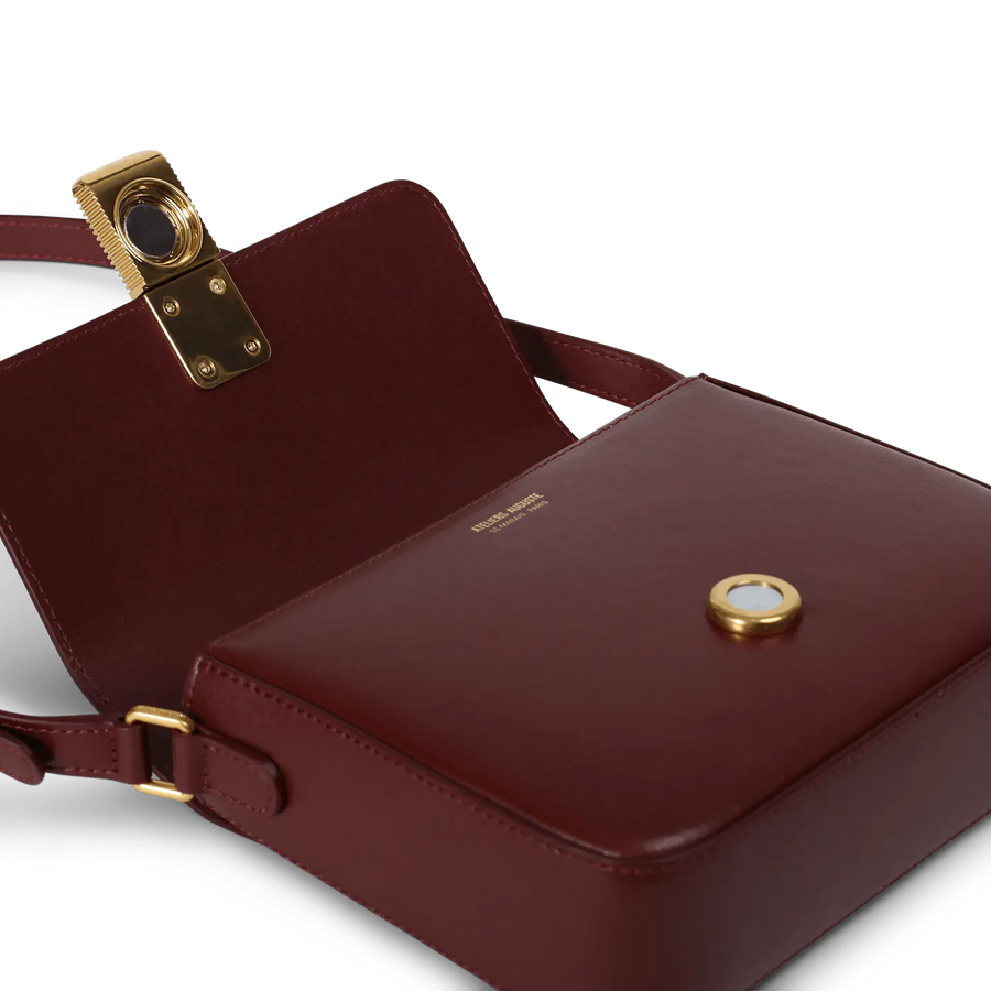 Mini Monceau Gold Edition - Cuir Box Bordeaux Ateliers Auguste